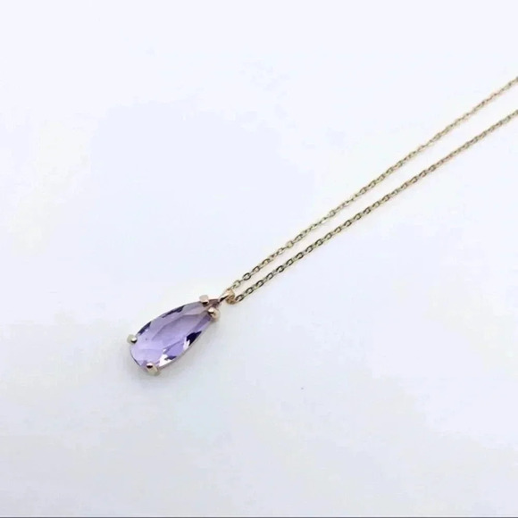 Tear Drop Necklace | Cubic Zirconia Necklace | 18k Gold Plated - Picture 5 of 8